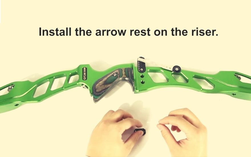 recurve bow arrow rest installation