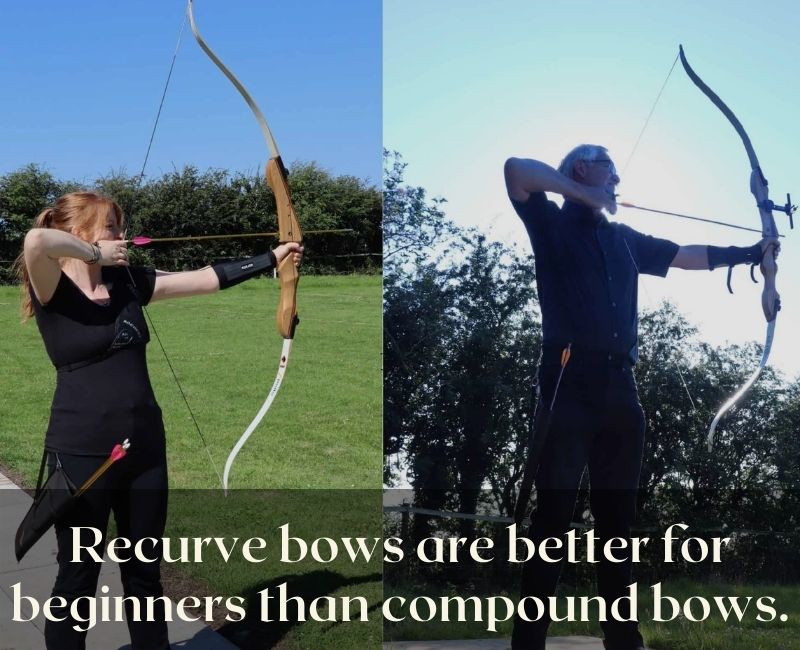 Recurve bows are better for beginners than compound bows