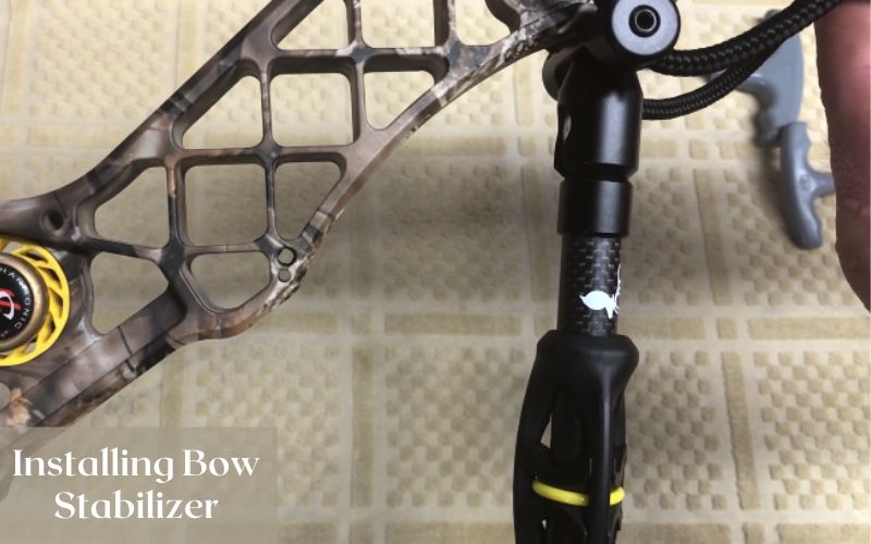 Installing Bow Stabilizer on Compound Bow