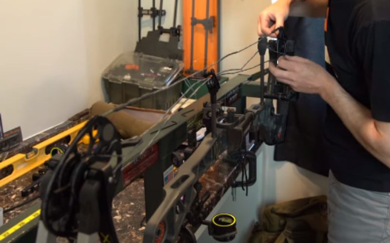 Stringing A Compound Bow Using A Bow Press